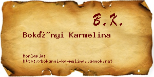 Bokányi Karmelina névjegykártya